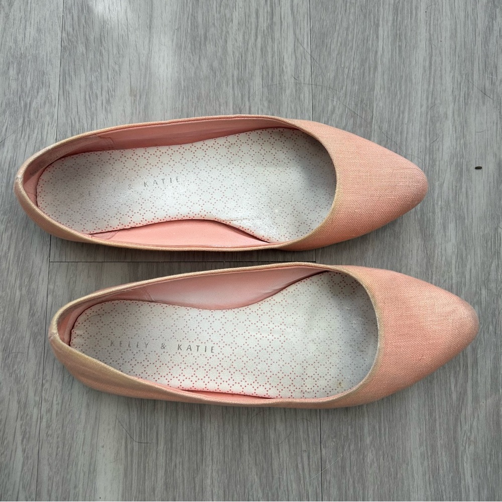 Kelly and Katie pink flats